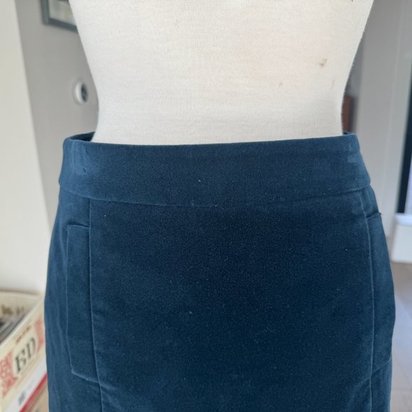 Ann Taylor Teal Velvet A-line Mini Skirt Petite 2 - Picture 14 of 14